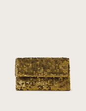 Sofia Sequin Clutch Bag, Green (OLIVE), large