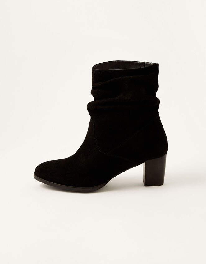 Slouch Suede Ankle Boots, Black (BLACK), large