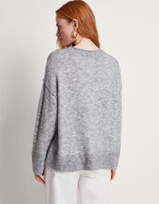 Mimi Mohair Jumper, Grey (GREY), large