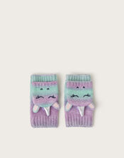 Ombre Knit Unicorn Mittens, Multi (MULTI), large